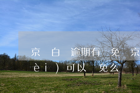 京東白條逾期有減免嗎(京東白條逾期費(fèi)可以減免么)