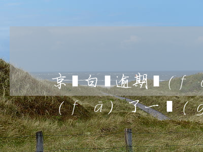 京東白條逾期發(fā)-京東白條逾期發(fā)了一個(gè)短信律師函