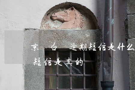 京東白條逾期短信是什么情況(京東白條逾期短信是真的嗎)