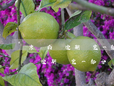 京東白條逾期還完一部分還要求還-京東白條逾期還完一部分還要求還全款