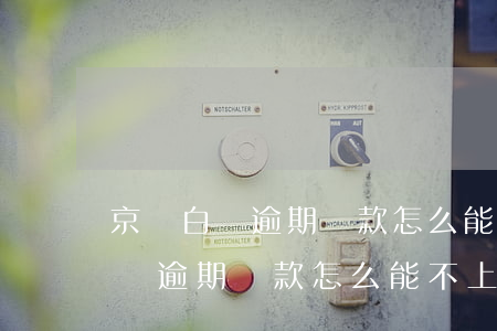 京東白條逾期還款怎么能不上征信-京東白條逾期還款怎么能不上征信呢
