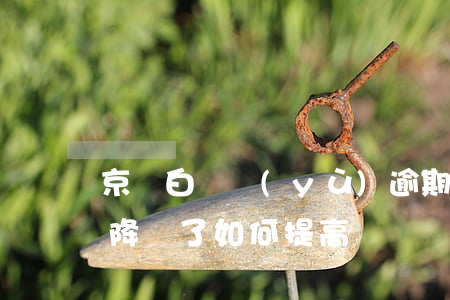 京東白條預(yù)逾期降額(京東白條逾期降額了如何提高)