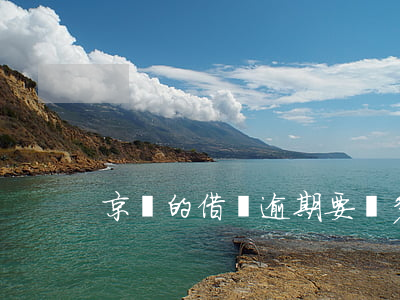 京東的借唄逾期要還多少利息