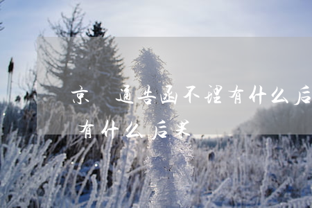 京東通告函不理有什么后果(京東通告函不理有什么后果)