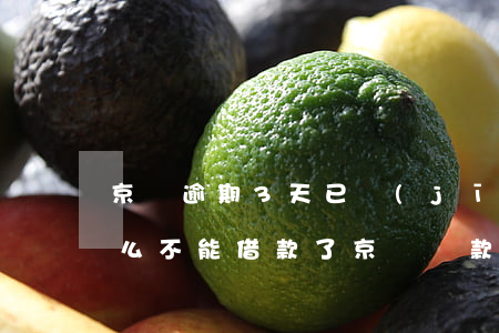 京東逾期3天已經(jīng)還完款了,怎么不能借款了（京東還款逾期幾天）