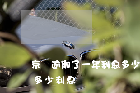 京東逾期了一年利息多少(京東白條逾期一年多少利息)