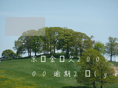 京東金條欠2000逾期(京東金條欠款2000逾期2個(gè)月會(huì)上門嗎)