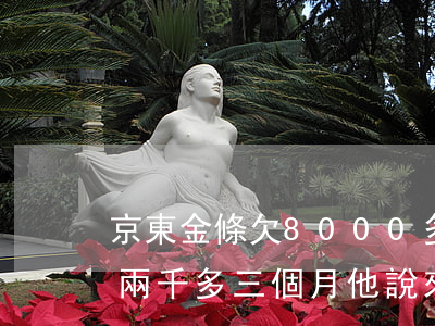 京東金條欠8000多會上門么(京東金條欠兩千多三個月他說來家里)