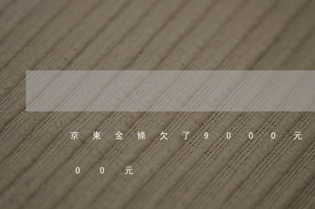 京東金條欠了9000元(京東金條欠了9000元)