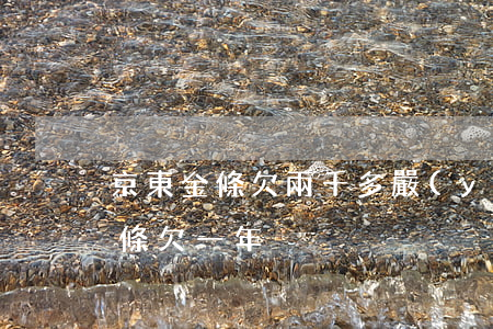 京東金條欠兩千多嚴(yán)重嗎(京東金條欠一年)