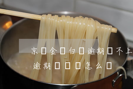 京東金條白條逾期還不上怎么辦-京東白條逾期沒錢還怎么辦