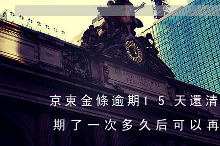 京東金條逾期15天還清后再借(京東金條逾期了一次多久后可以再借款)