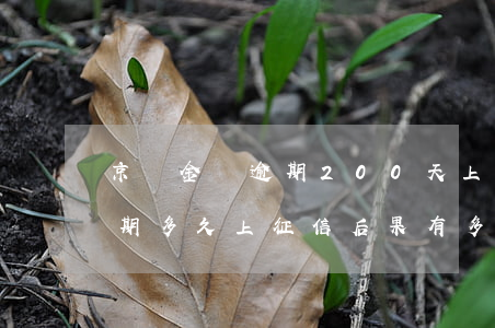 京東金條逾期200天上征信嗎 京東金條逾期多久上征信?后果有多嚴(yán)重?