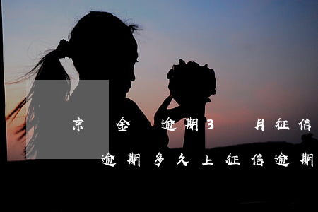 京東金條逾期3個月征信會怎么樣-京東金條逾期多久上征信?逾期幾天上征信