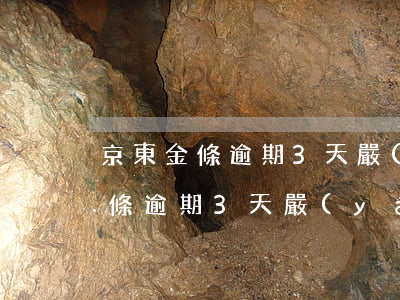 京東金條逾期3天嚴(yán)重嗎(京東金條逾期3天嚴(yán)重嗎)