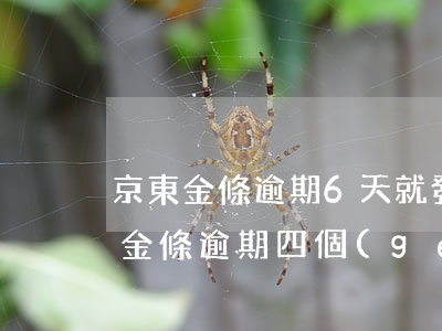 京東金條逾期6天就發(fā)通告函 京東金條逾期四個(gè)月說要給我發(fā)送函件