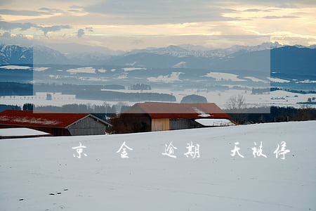京東金條逾期兩天被停