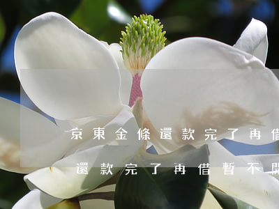 京東金條還款完了再借暫不開通-京東金條還款完了再借暫不開通會怎么樣