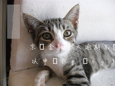 京東金融今天逾期(京東金融今天逾期一天可以申請(qǐng)撤銷征信嗎)