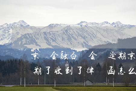 京東金融白條金條逾期(京東金融白條金條逾期了收到了律師函怎么辦)
