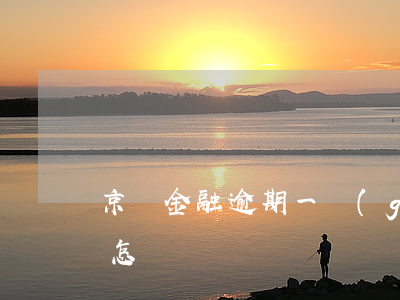 京東金融逾期一個(gè)約會(huì)怎樣