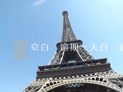 京白條逾期一天(白條逾期1小時(shí))