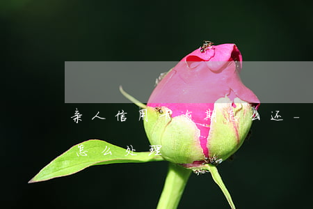 亲人信用卡逾期怎么还-逾期还清的信用卡怎么处理