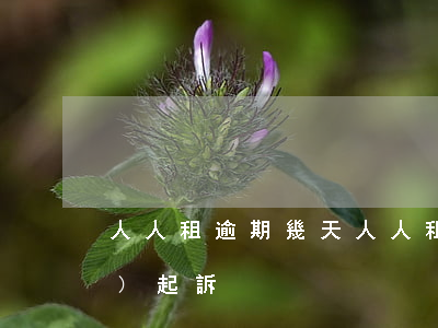 人人租逾期幾天(人人租逾期幾天會(huì)起訴)
