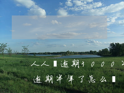 人人貸逾期3000半年會怎么樣-人人貸逾期半年了,怎么辦