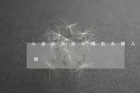 人家起訴我欠錢怎么辦(人家起訴我欠錢怎么辦)
