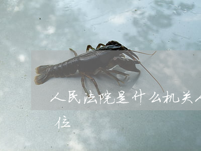 人民法院是什么机关(人民法院是什么机关单位)