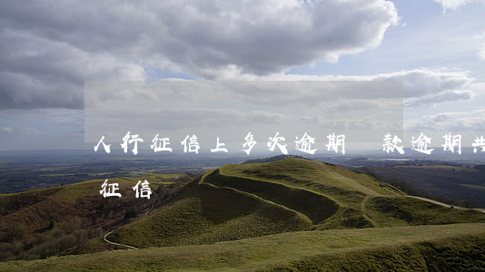 人行征信上多次逾期還款(逾期共同還款人上征信嗎)