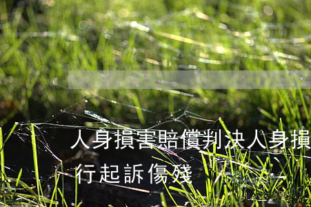 人身損害賠償判決(人身損害賠償判決后可另行起訴傷殘)