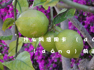 什么叫信用卡當(dāng)前逾期（信用卡當(dāng)前逾期貸款小額貸款）