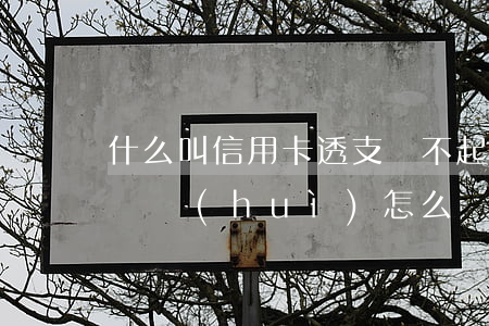 什么叫信用卡透支還不起(銀行信用卡透支不還會(huì)怎么樣)