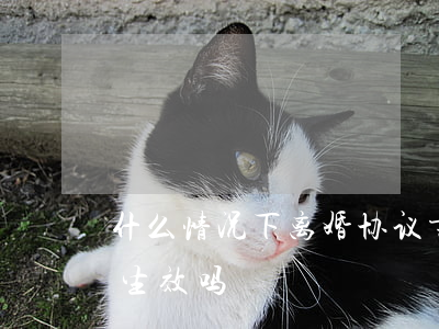什么情况下离婚协议书无效(离婚协议不离婚生效吗)