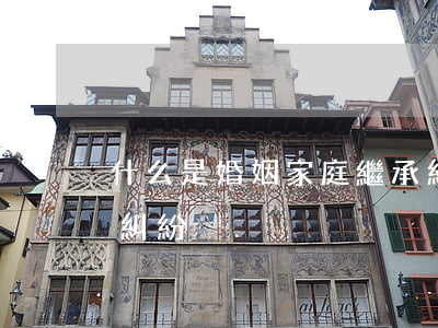 什么是婚姻家庭繼承糾紛(繼承糾紛屬于什么糾紛)