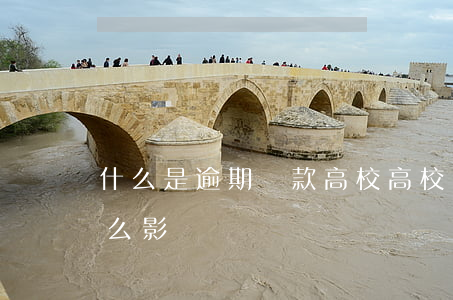 什么是逾期還款高校(高校貸款逾期不還有什么影響)