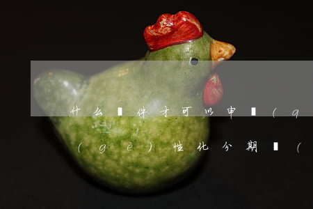 什么條件才可以申請(qǐng)信用卡個(gè)性化分期業(yè)務(wù)-什么條件才可以申請(qǐng)信用卡個(gè)性化分期業(yè)務(wù)