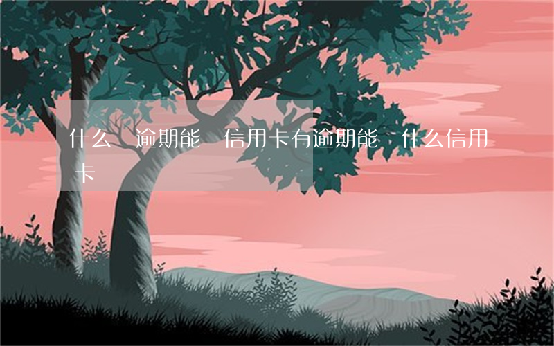 什么樣逾期能辦信用卡(有逾期能辦什么信用卡)
