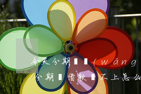 今天分期樂網(wǎng)貸還不起怎么辦(分期樂借款還不上怎么辦)