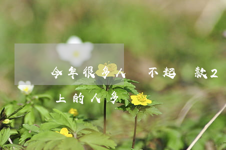 今年很多人還不起貸款(2020年欠款還不上的人多嗎)