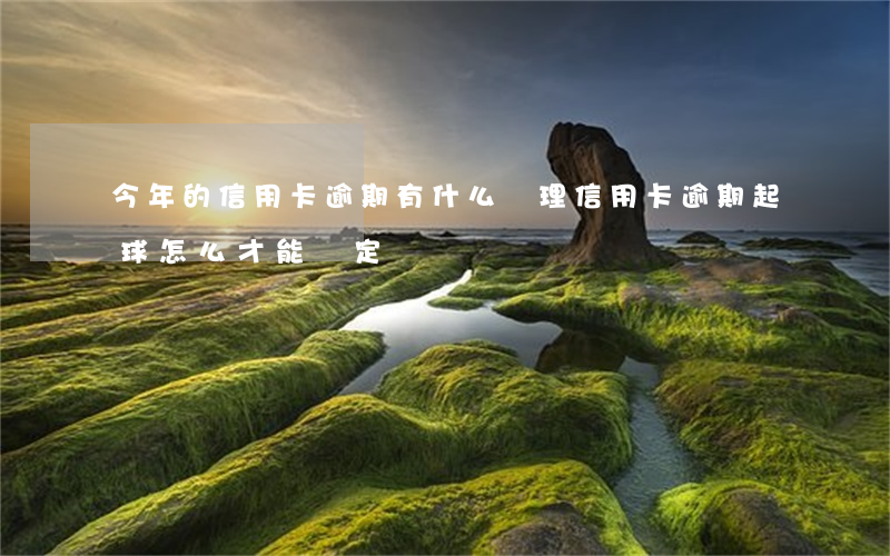 今年的信用卡逾期有什么處理（信用卡逾期起球怎么才能確定）