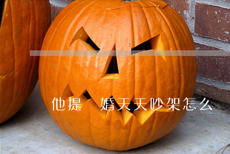 他提離婚天天吵架怎么辦