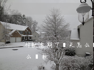 付款逾期了兩天怎么還款(付款逾期了兩天怎么還款)
