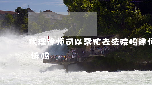 代理律师可以帮忙去法院吗(律师可以代理起诉吗)