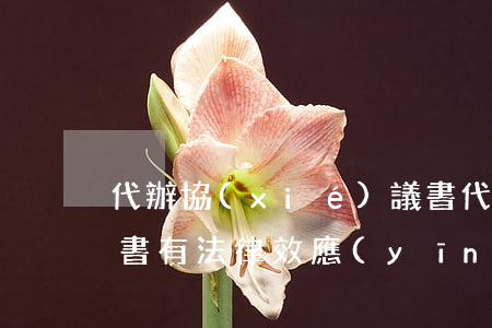 代辦協(xié)議書(代辦協(xié)議書有法律效應(yīng))