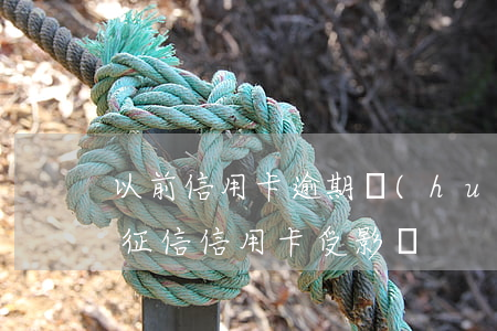 以前信用卡逾期會(huì)上征信(逾期上征信信用卡受影響)