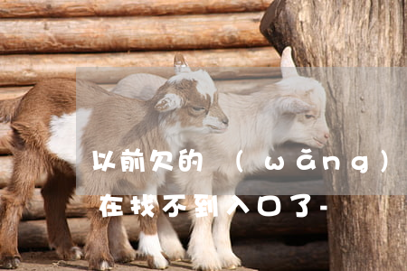 以前欠的網(wǎng)貸現(xiàn)在找不到入口了-