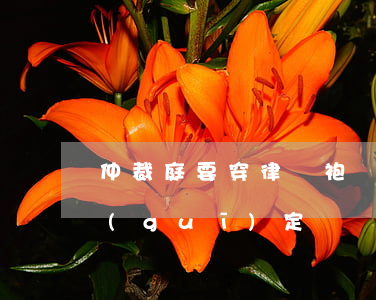 仲裁庭要穿律師袍嗎(律師出庭穿律師袍的規(guī)定)